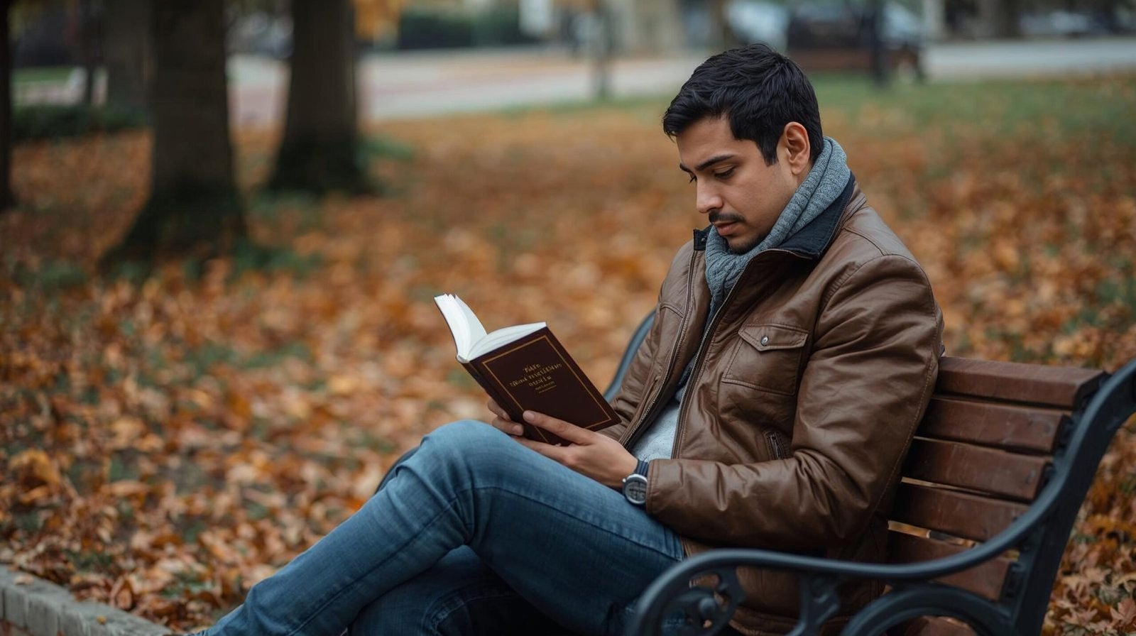 How to Enjoy Reading Books outdoors on a park bench