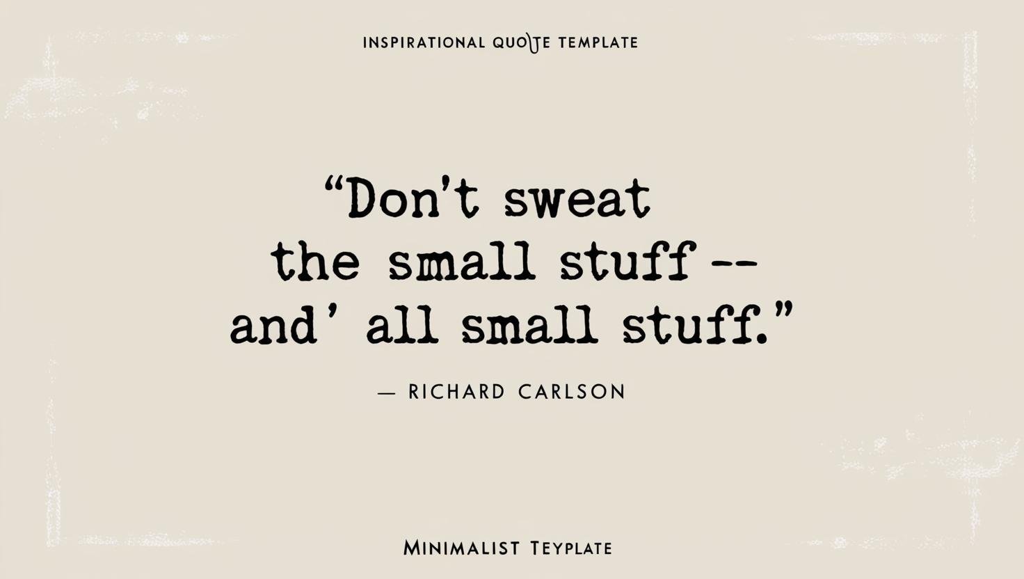 Don’t Sweat the Small Stuff Book Review