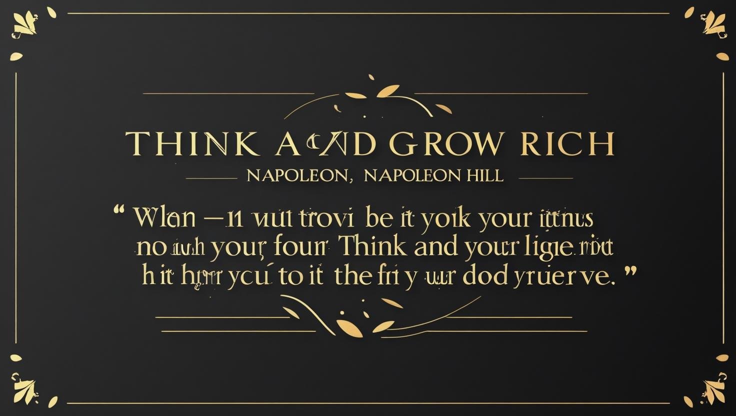 Think and Grow Rich by Napoleon Hill