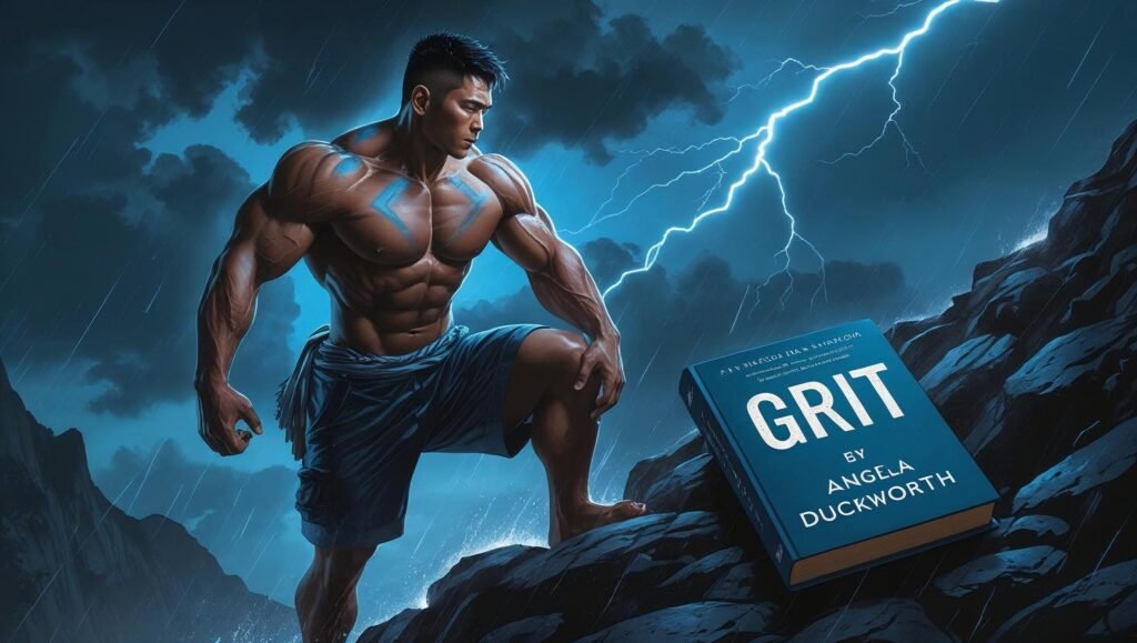 Grit by Angela Duckworth featured illustration of perseverance and ambition