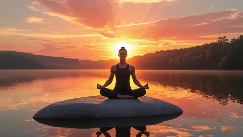Meditative sunrise symbolizing The Power of Now