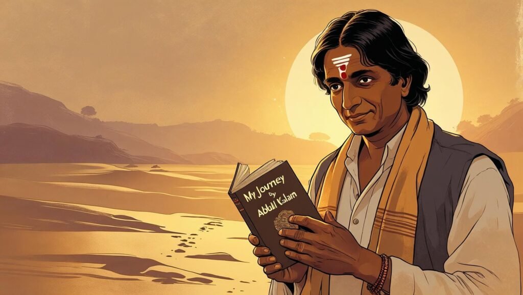 Inspirational portrait symbolizing My Journey by Abdul Kalam