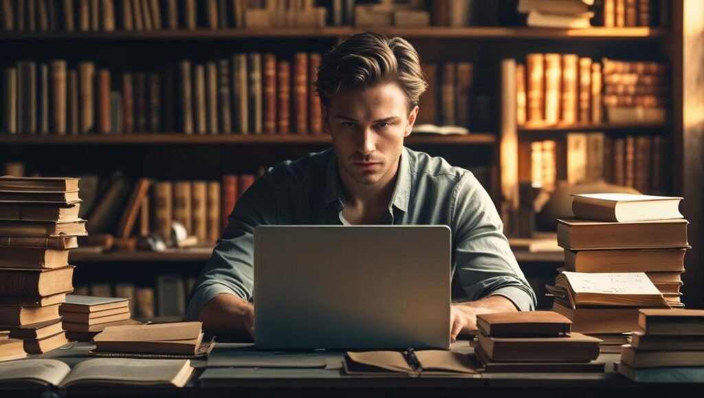 Person practicing Deep Work in a focused workspace