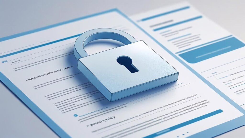 Digital lock over abstract document representing Privacy Policy