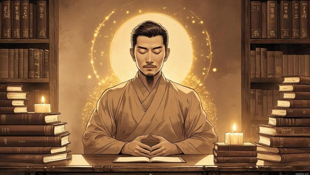 Meditating man symbolizing mental power from The Power of Concentration by Theron Dumont