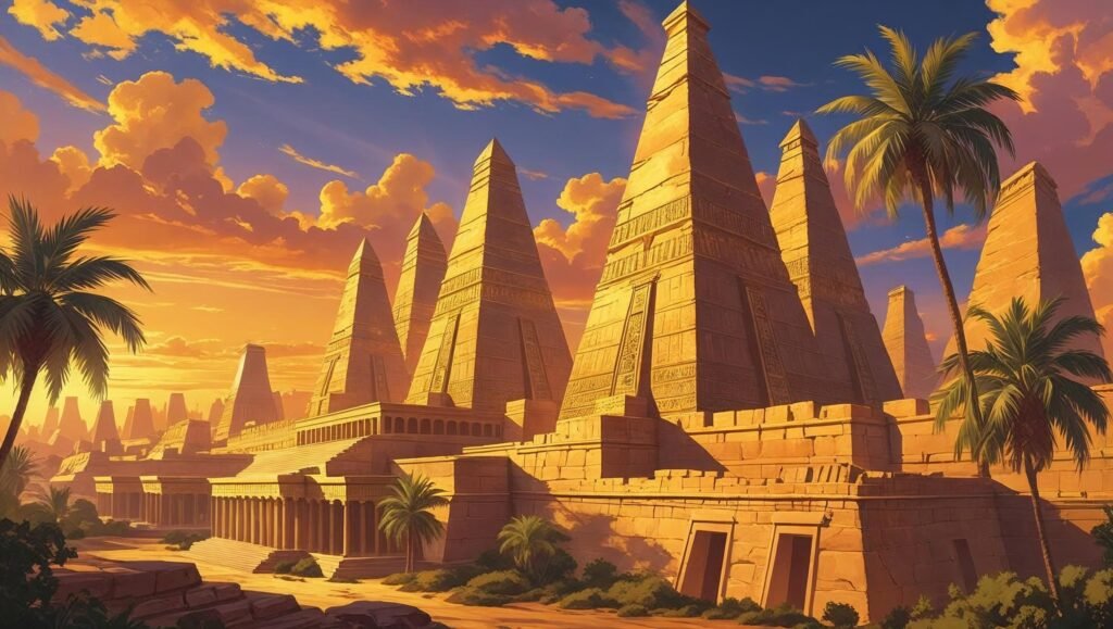 The Richest Man in Babylon book illustration of ancient city