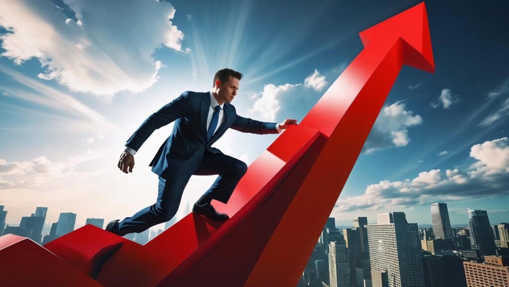 Powerful success concept representing The 10X Rule by Grant Cardone