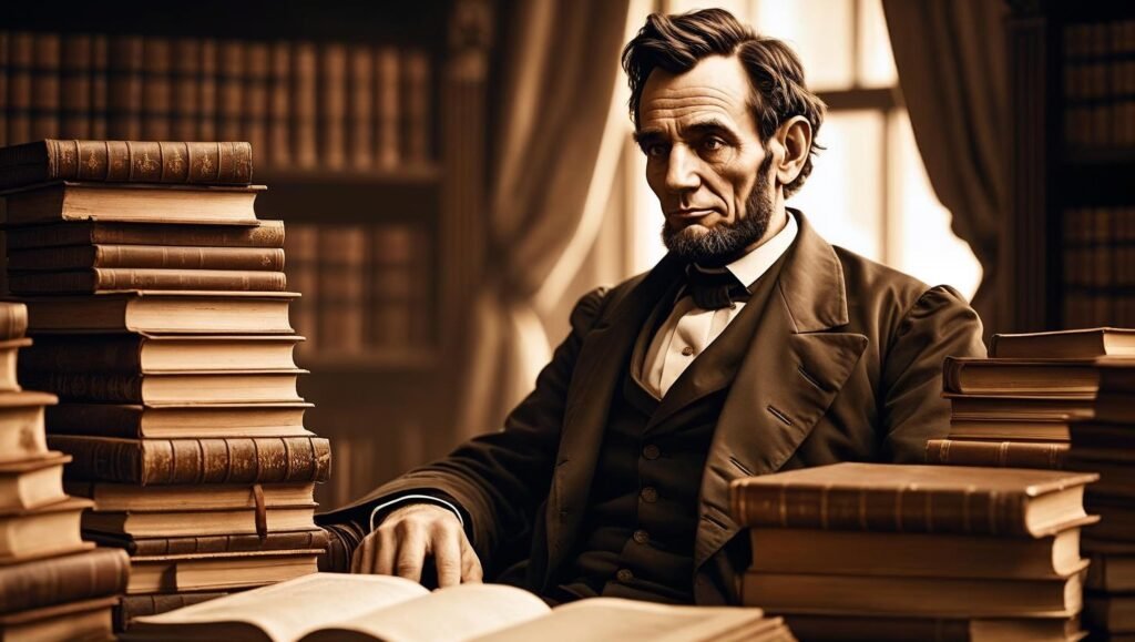 A Complete Biography of Abraham Lincoln vintage-style portrait