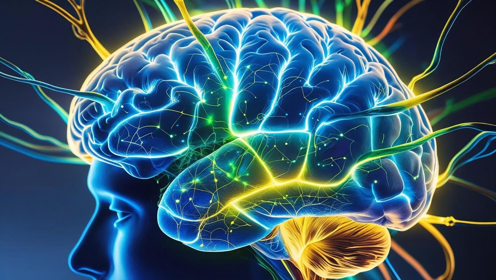 Illustration of glowing neural pathways highlighting neuroplasticity in Becoming Supernatural.