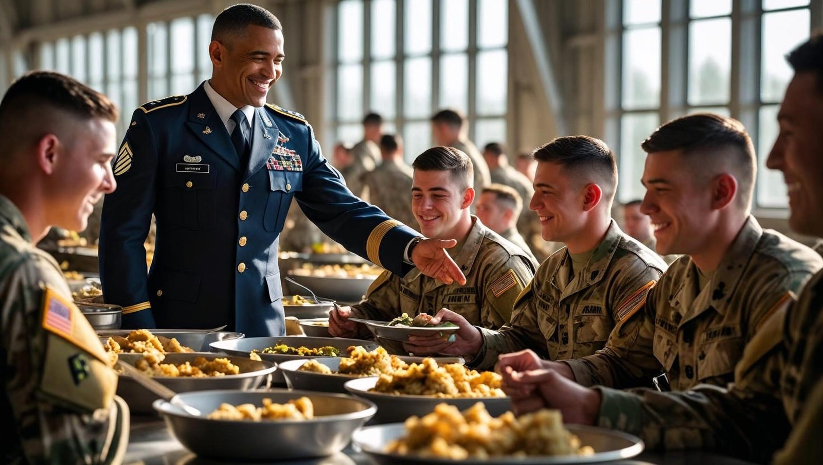 Marine tradition of leaders eating last