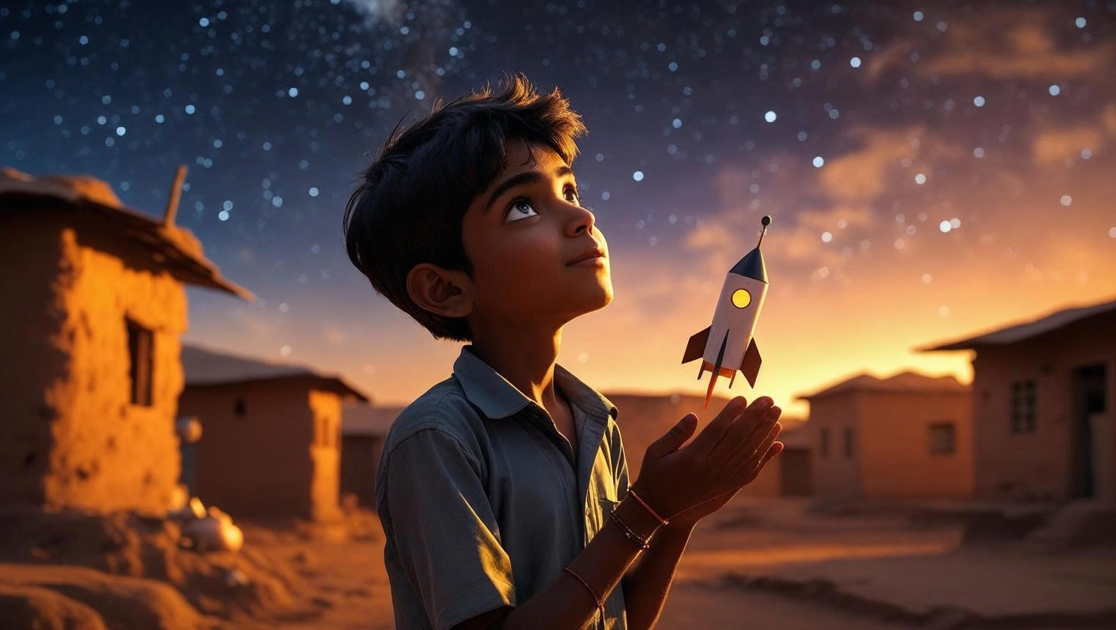 Village boy inspired by stars from My Journey by Abdul Kalam