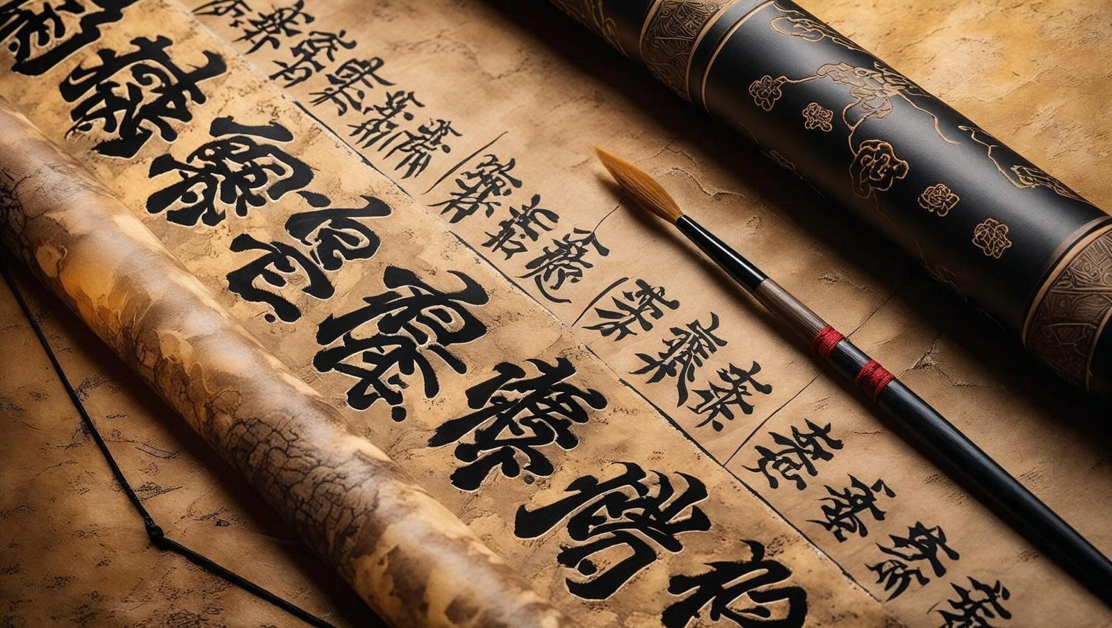 Chinese calligraphy scroll of The Art of War