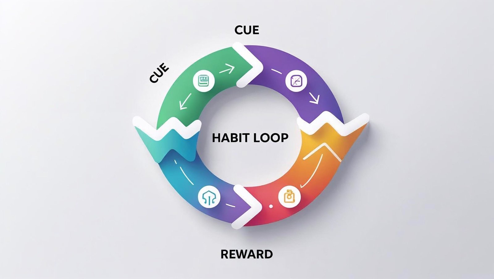 The Power of Habit – Cue Routine Reward loop visual