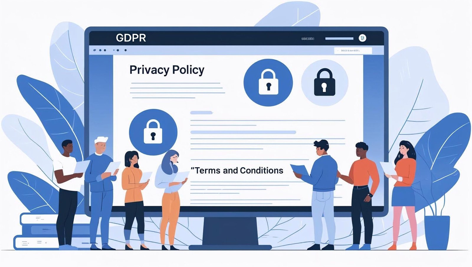 Users reading Privacy Policy on screen