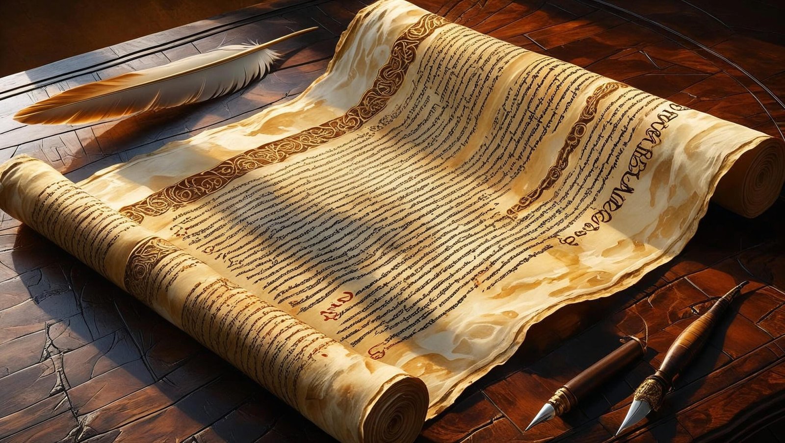 Ancient scroll depicting laws of influence