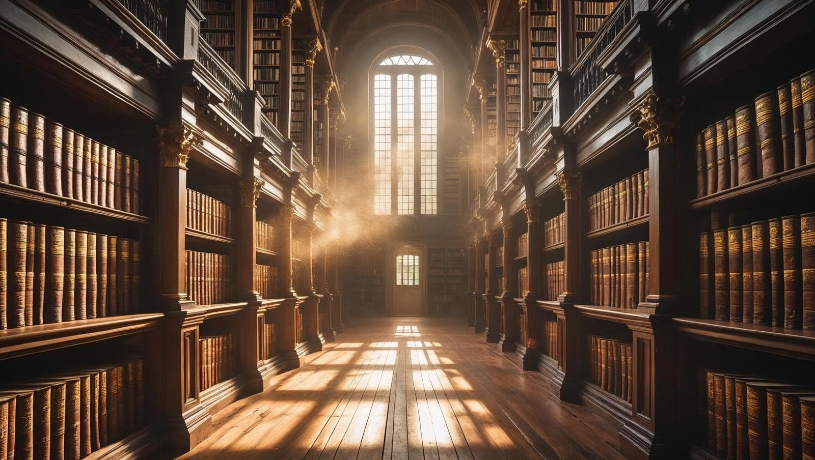 Classic library scene symbolising the legacy of Memory by William Walker Atkinson