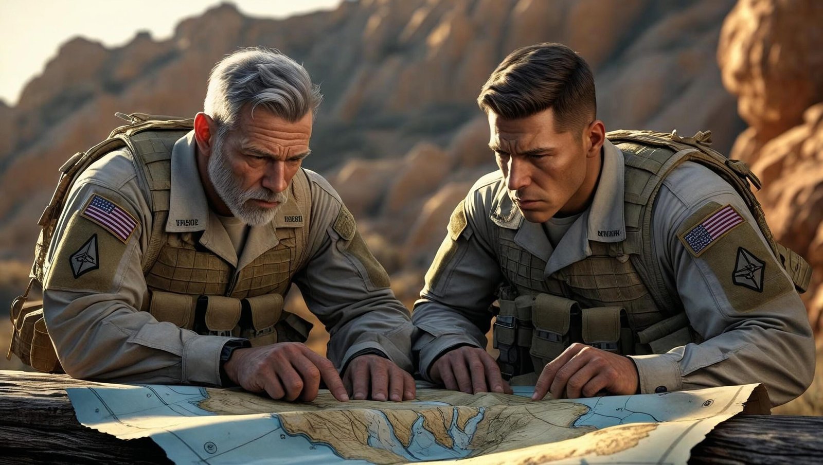 Military veterans applying Extreme Ownership principles during strategic discussion