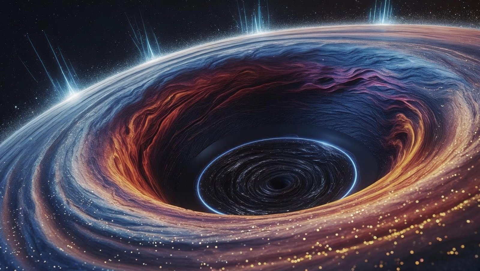 Black hole imagery illustrating key theories from The Theory of Everything