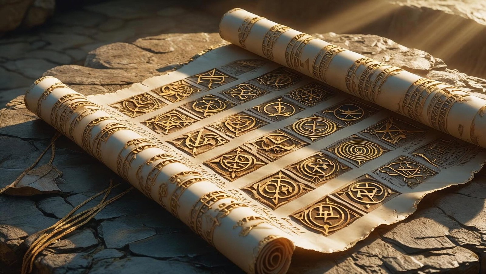 Ten sacred scrolls symbolizing Og Mandino’s teachings in The Greatest Salesman in the World