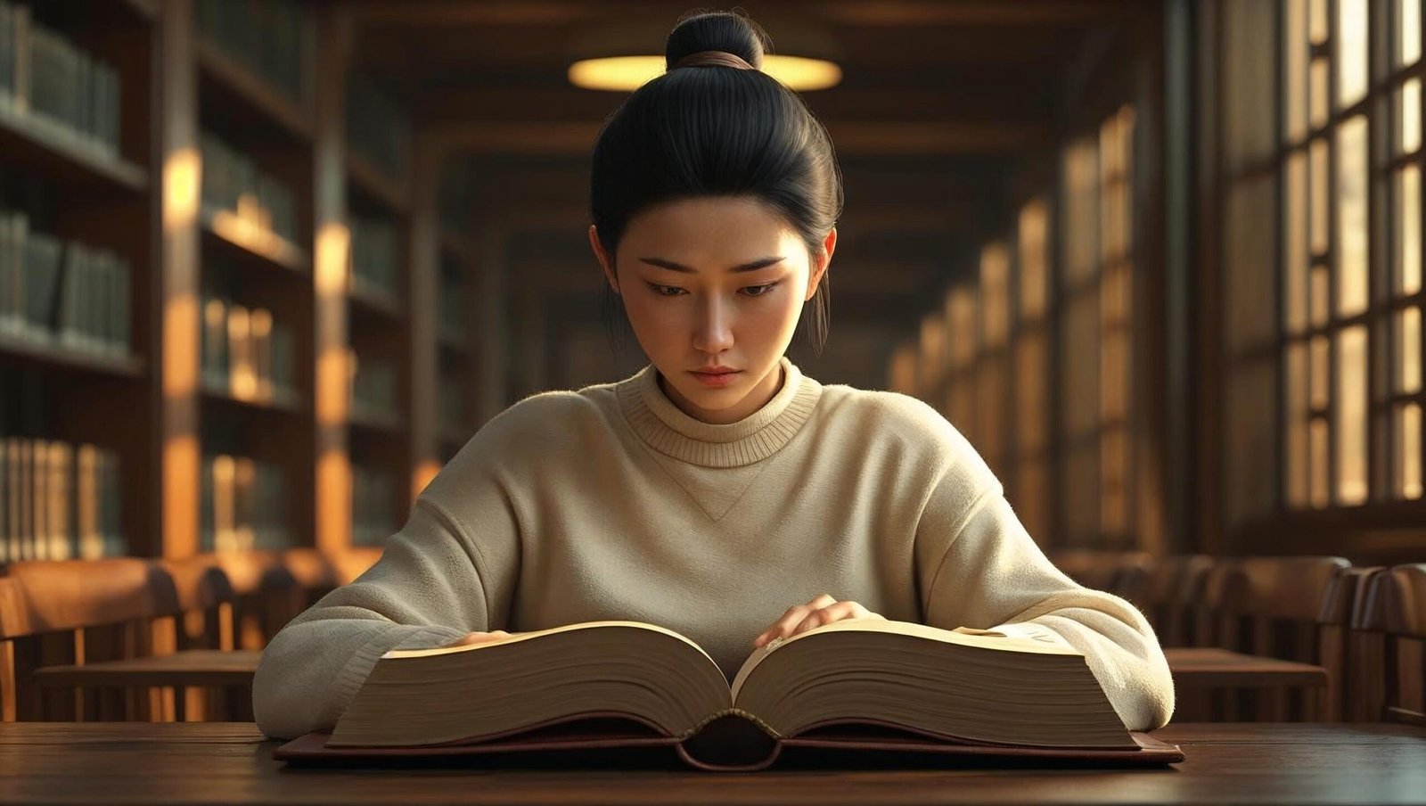 Concentrated reading in a library for how to read a book effectively