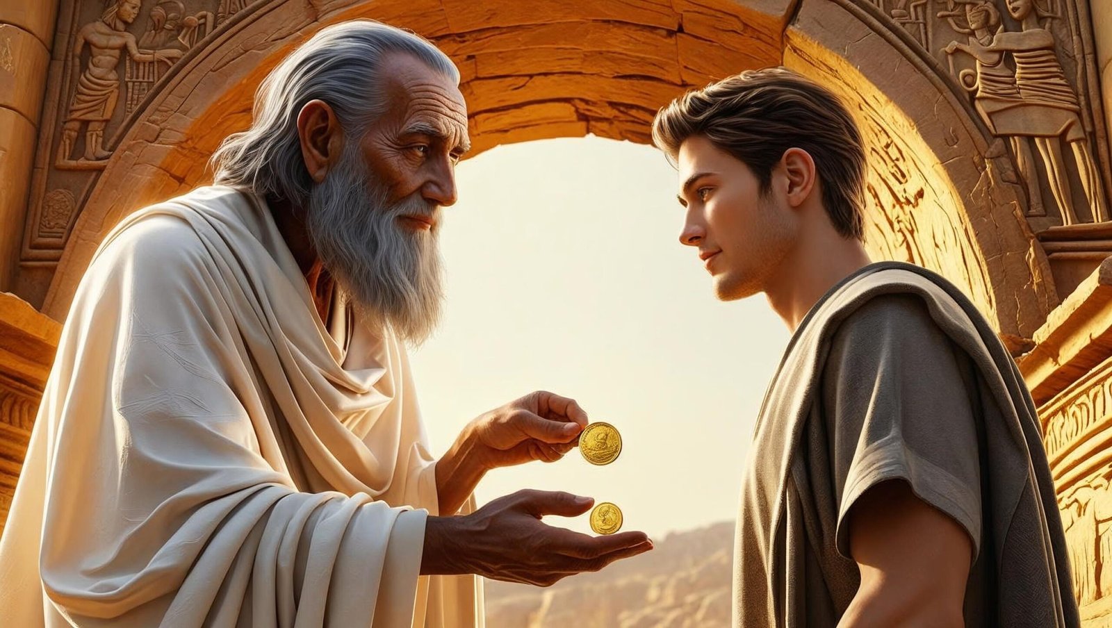 Financial wisdom being shared as taught in The Richest Man in Babylon