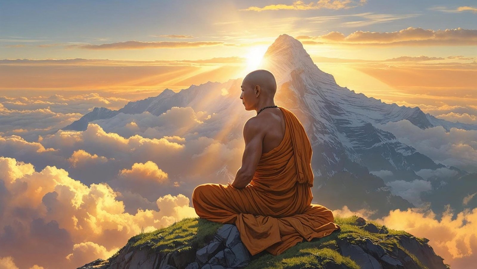 the monk who sold his ferrari monk doing yoga on sunrise mountain peak