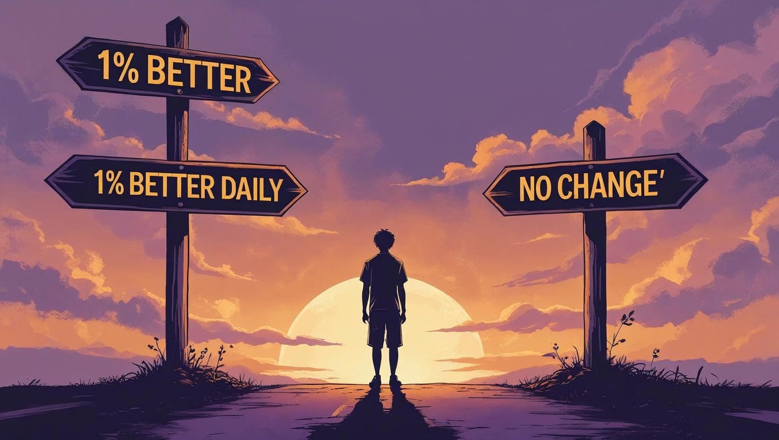 Atomic Habits by James Clear visual metaphor for daily improvement