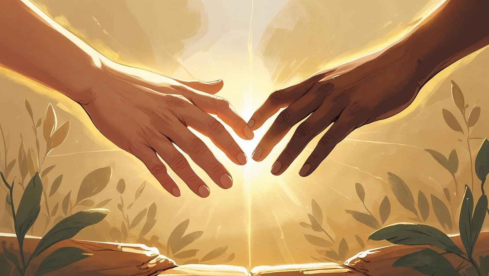 Two hands reaching out symbolizing connection in It Starts With Us