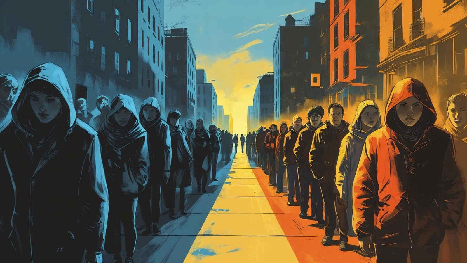 “Visual representation of the Power of Context from The Tipping Point in a city scene.”