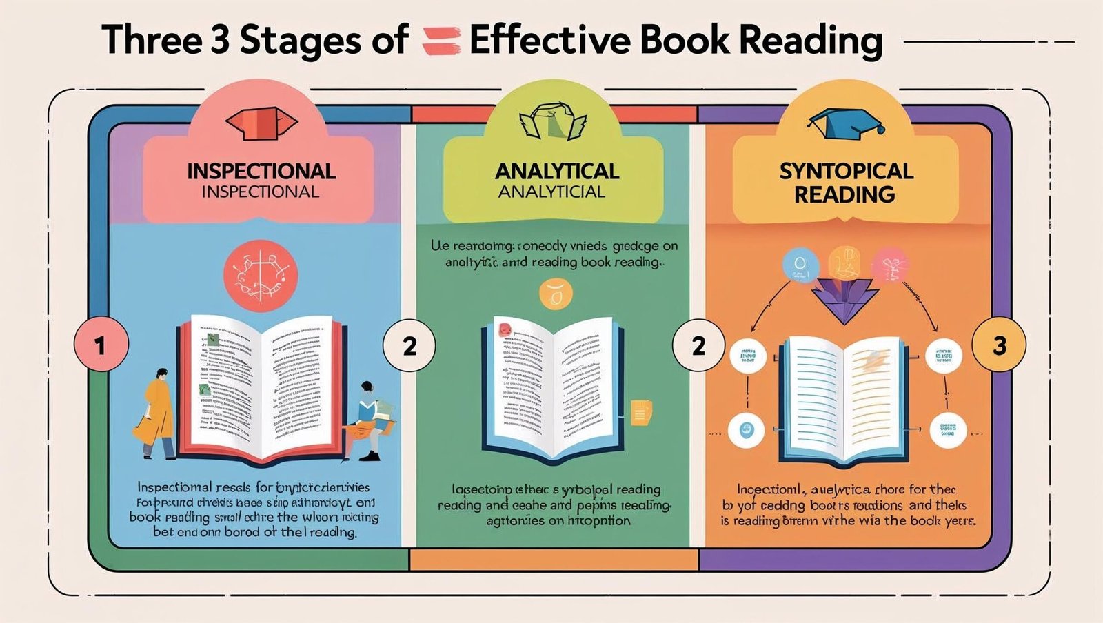 Infographic of steps to read a book effectively