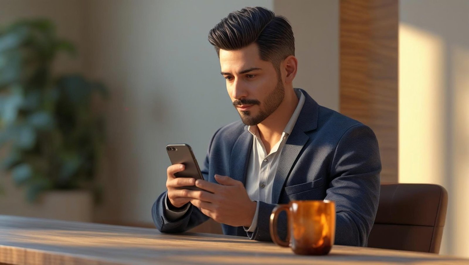 Person checking inbox on phone to stay connected