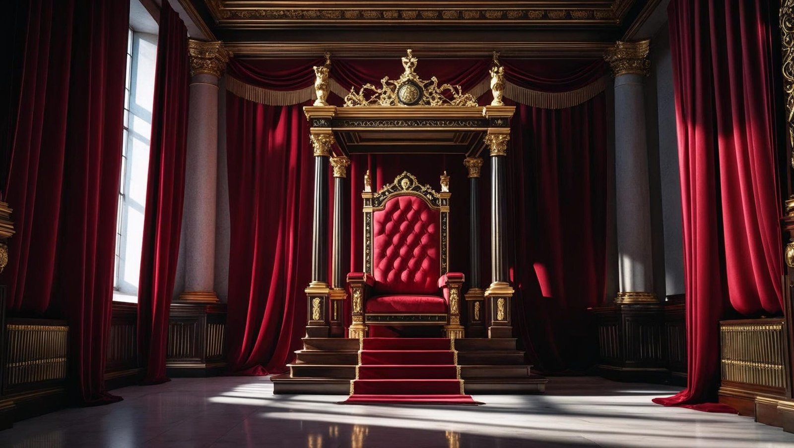 Royal throne symbolizing power hierarchy