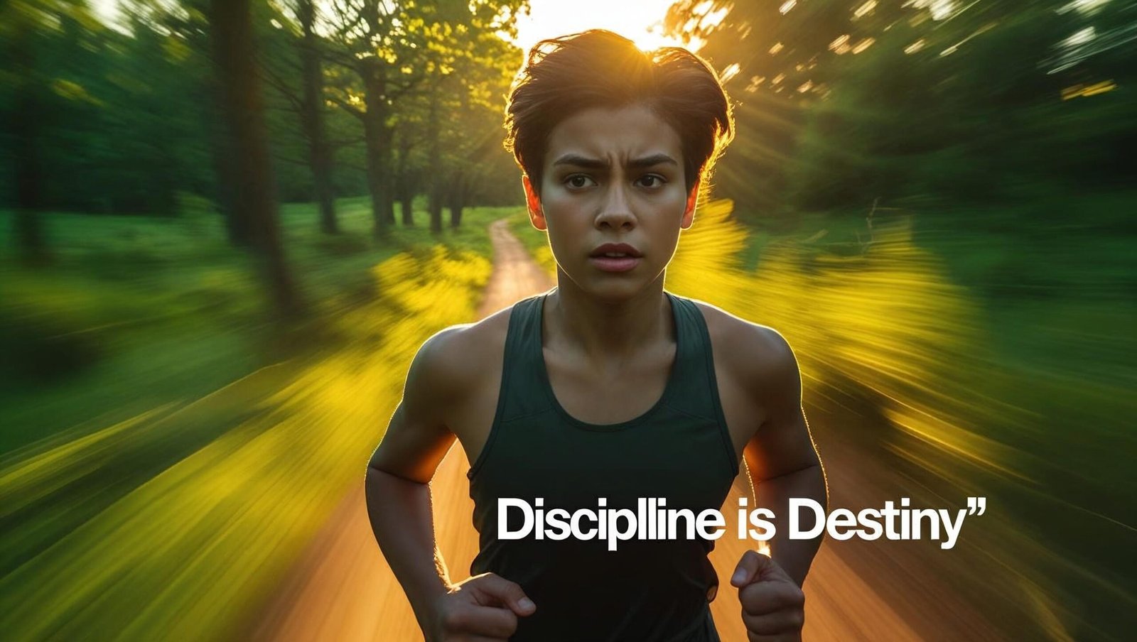 Forest run symbolizing effort in Discipline Is Destiny