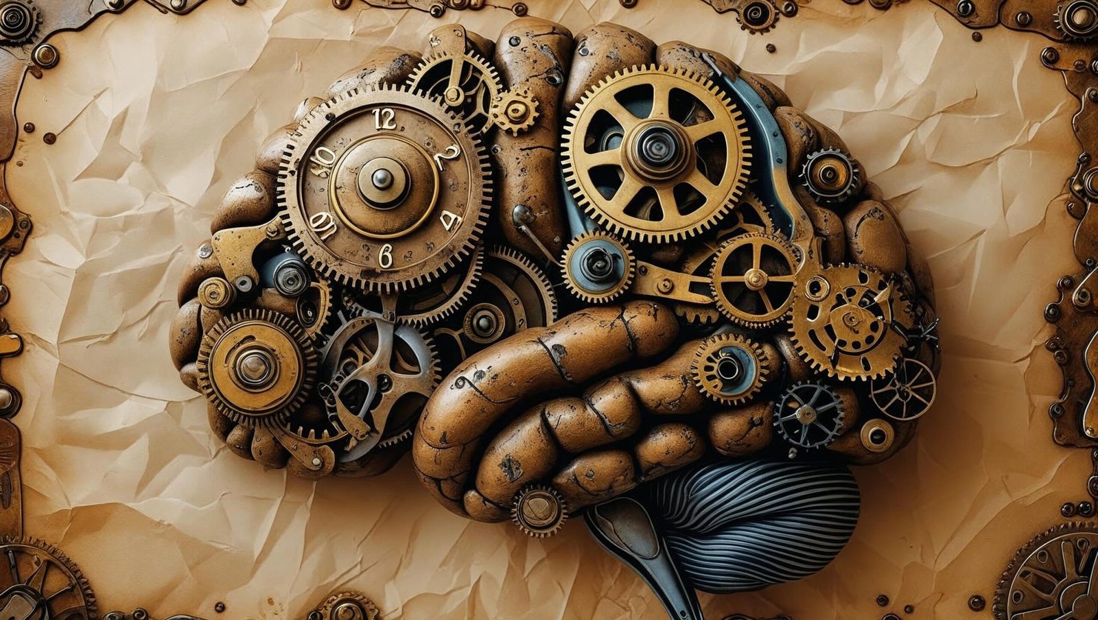 Mechanical brain metaphor inspired by Memory by William Walker Atkinson