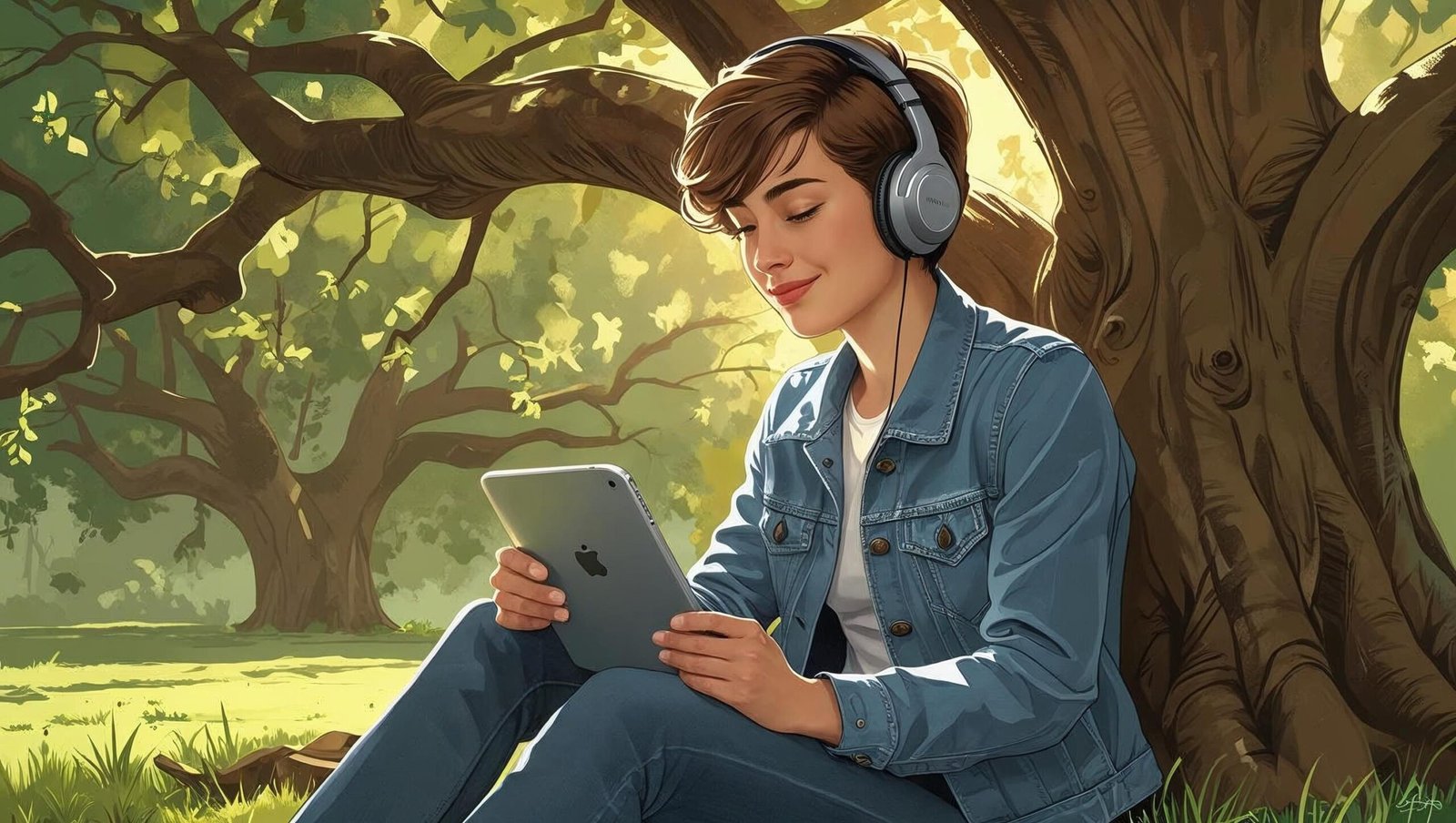 Listening to Winning Attitude by Jeff Keller audiobook outdoors