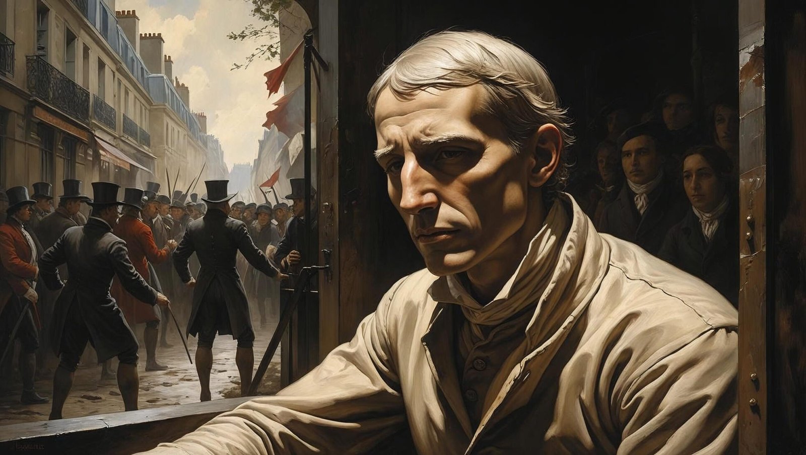 Sydney Carton’s sacrifice scene from A Tale of Two Cities Book Review on the guillotine.