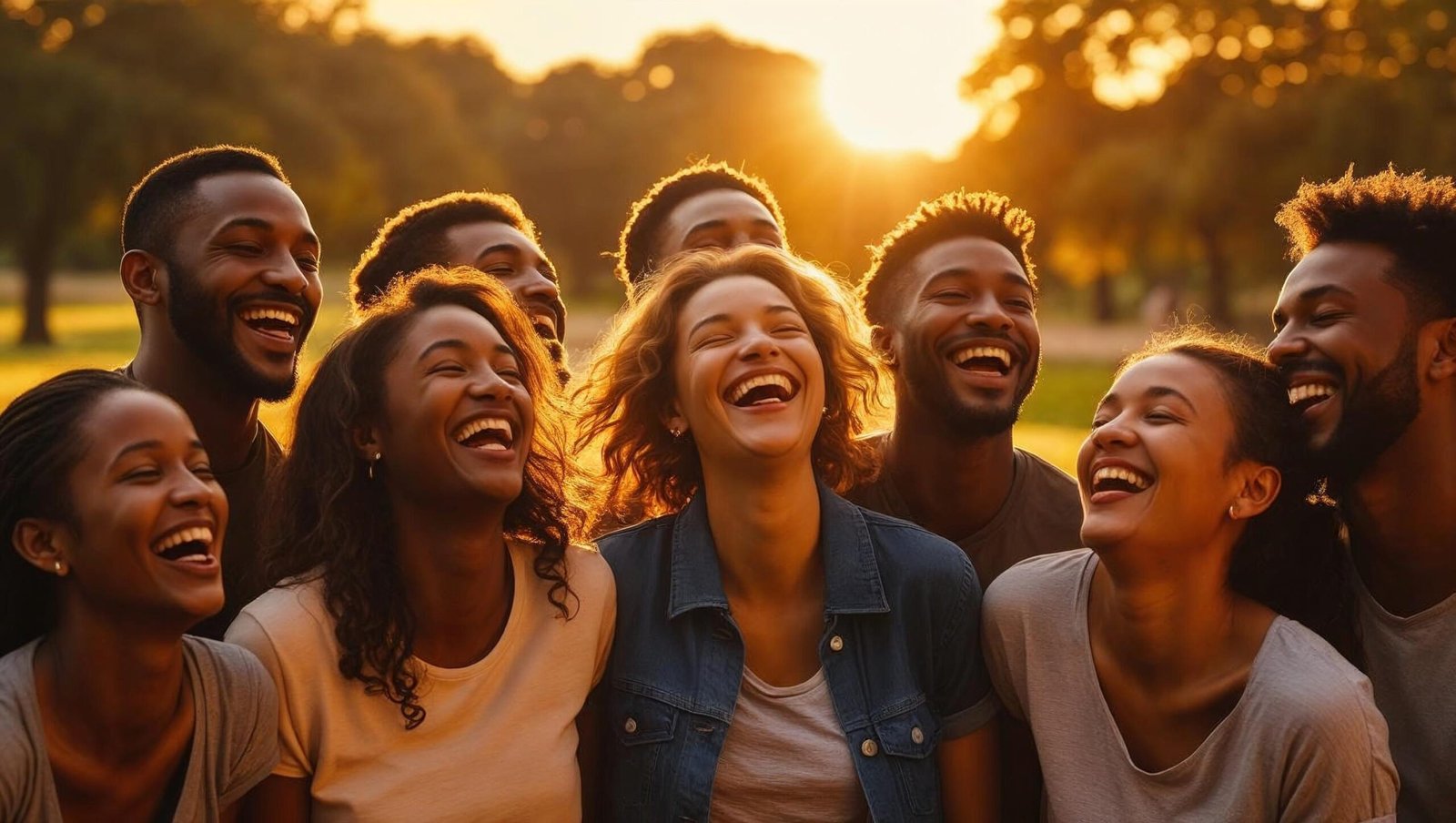 Group joy reflecting the essence of Good Vibes Good Life