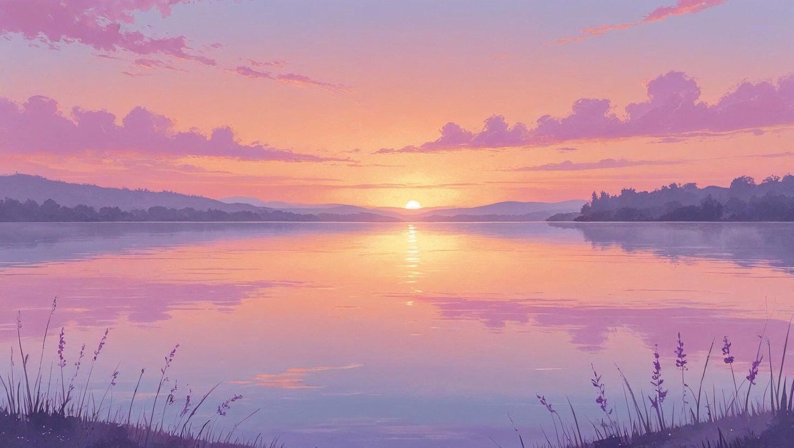 The Art of Happiness tranquil sunset and emotional peace