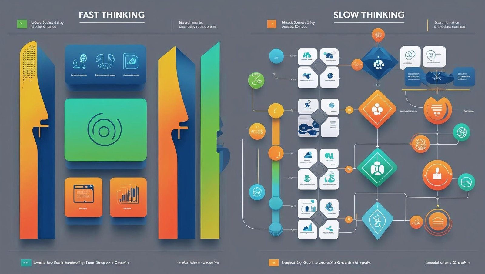 Infographic comparing two thinking modes from Thinking Fast and Slow