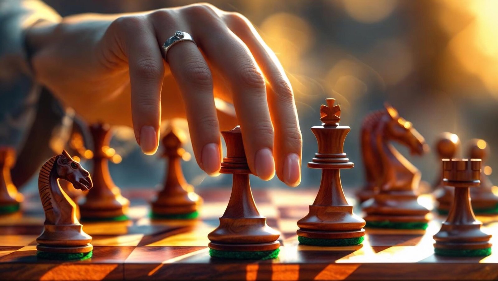 Chessboard showing tactical gameplay