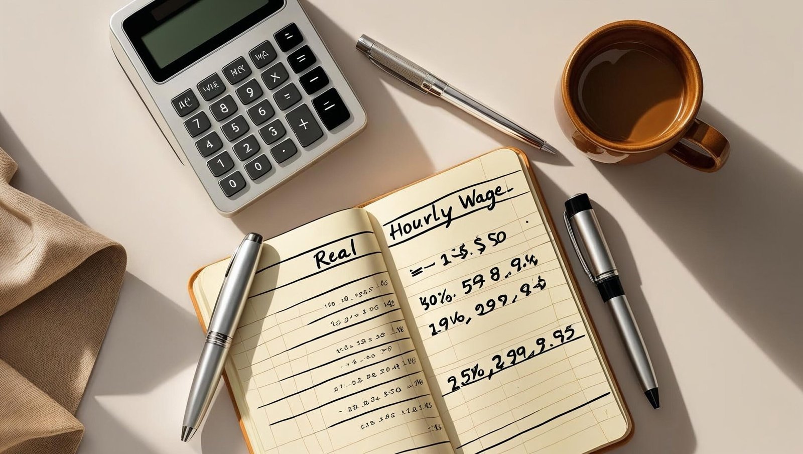 Real hourly wage formula from Your Money or Your Life by Vicki Robin