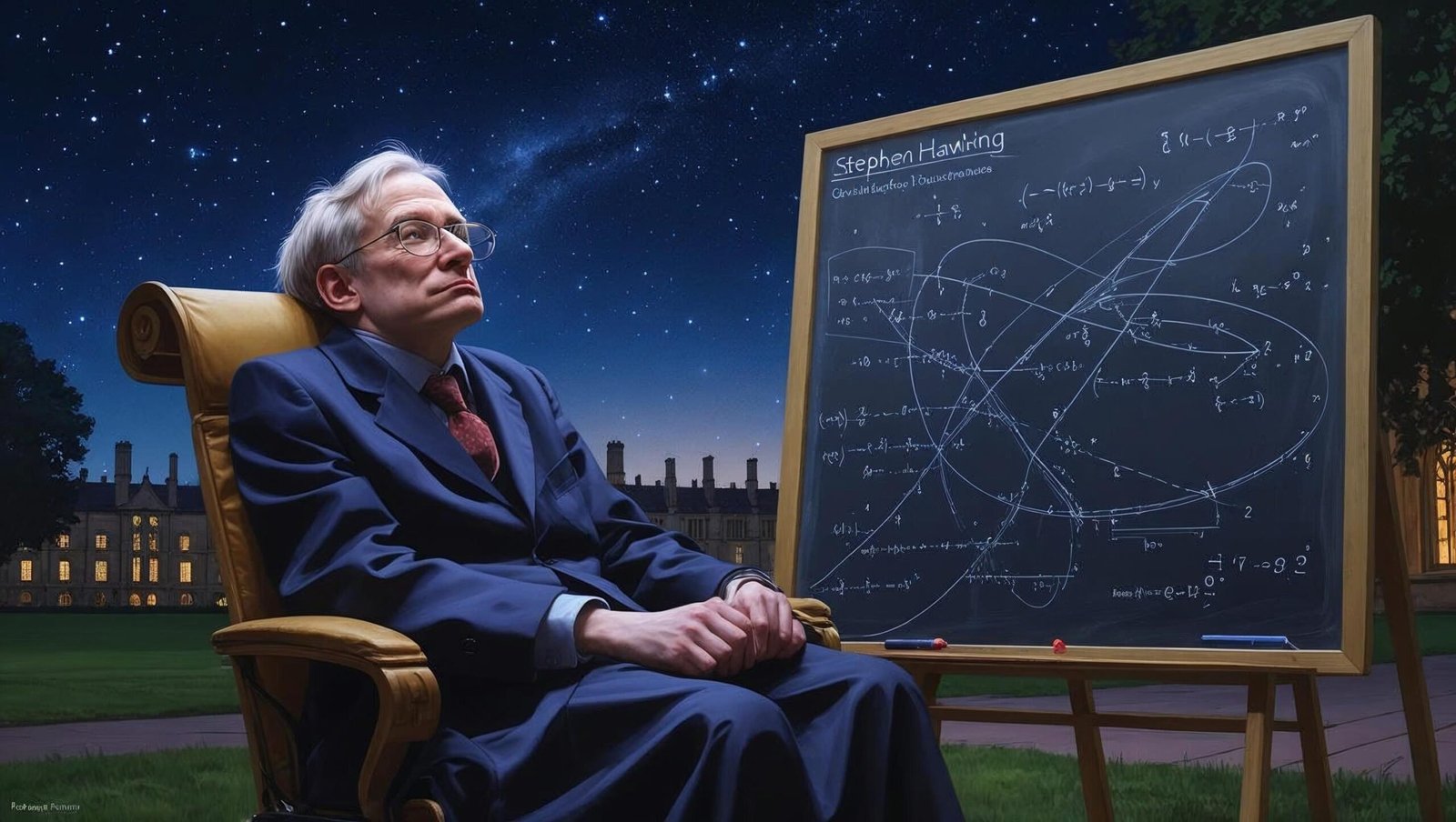 Stephen Hawking at Cambridge reflecting on The Theory of Everything