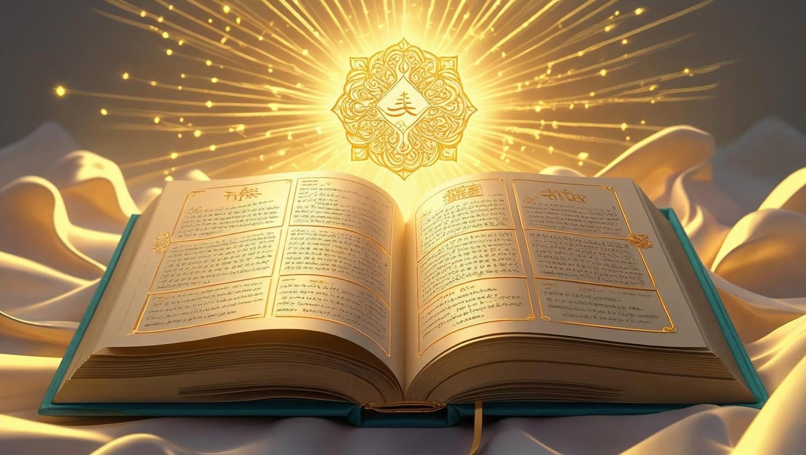 The Art of Happiness glowing book of wisdom