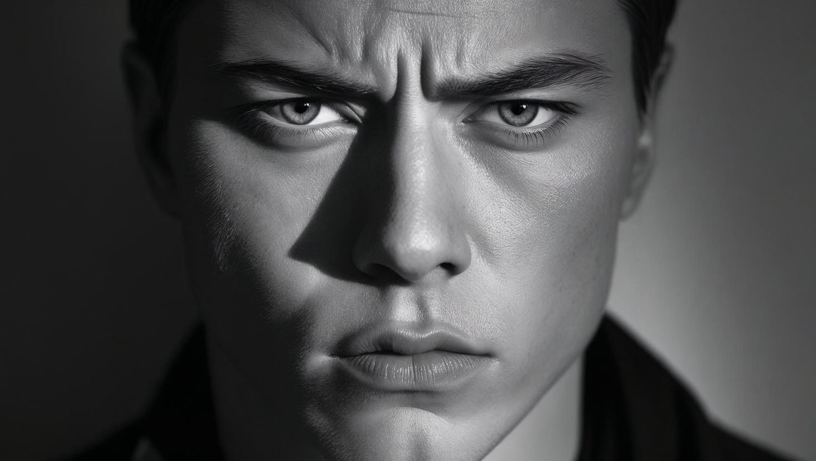 Serious expression reflecting logic over emotion in The Rudest Book Ever