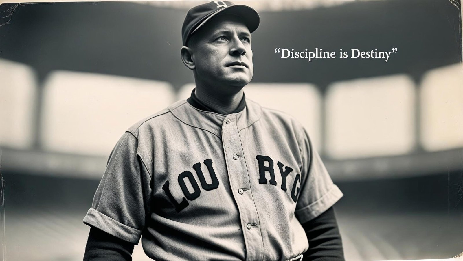 Lou Gehrig embodying the courage in Discipline Is Destiny