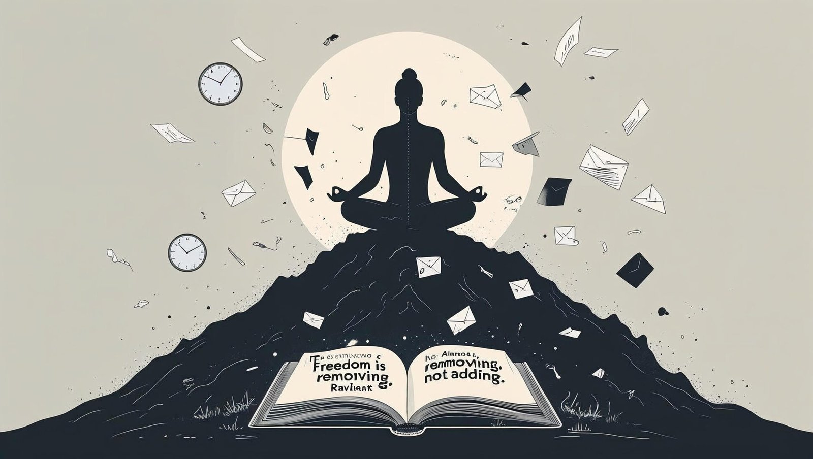 Naval Ravikant's freedom through minimalism concept from The Almanack