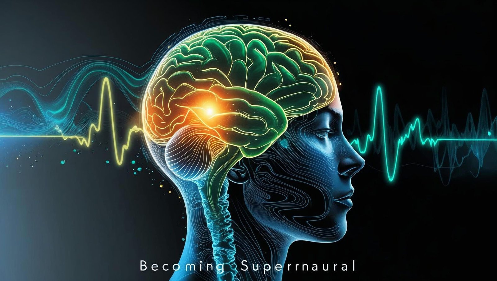 Heartbeat and brainwave synchronization symbolizing coherence in Becoming Supernatural.