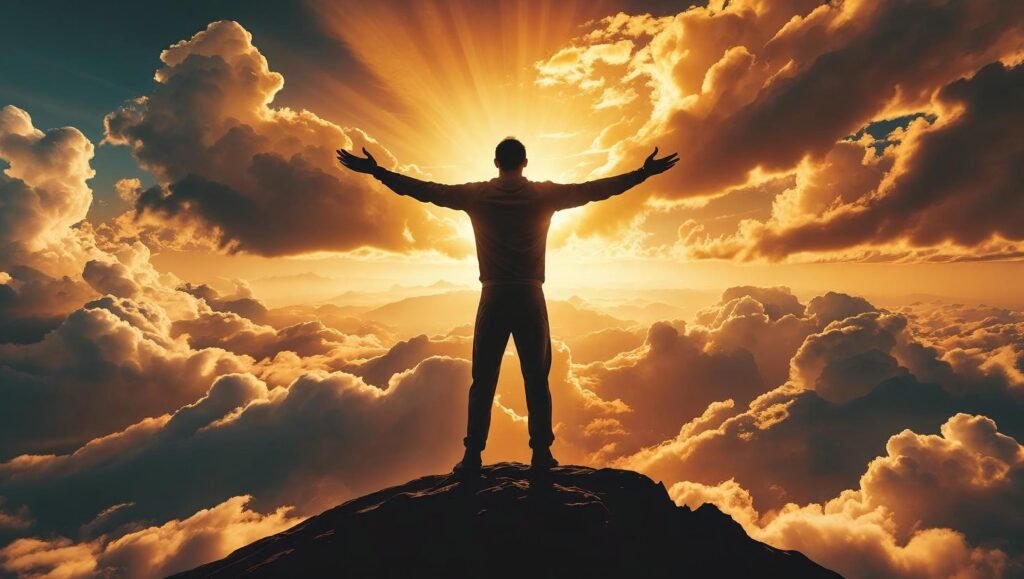 Awaken the Giant Within by Tony Robbins featured image mountain top awakening