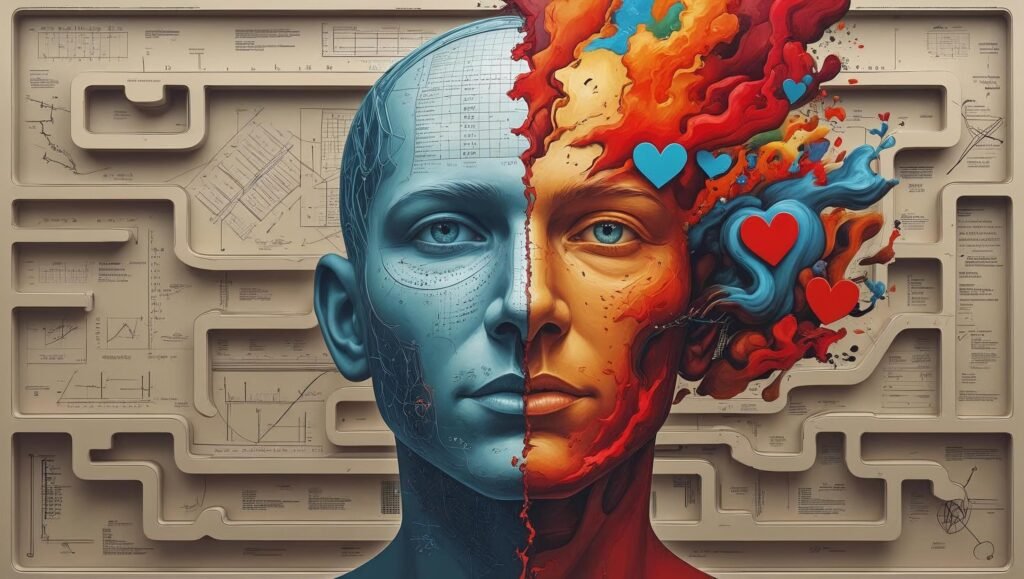 Predictably Irrational by Dan Ariely abstract mind duality art