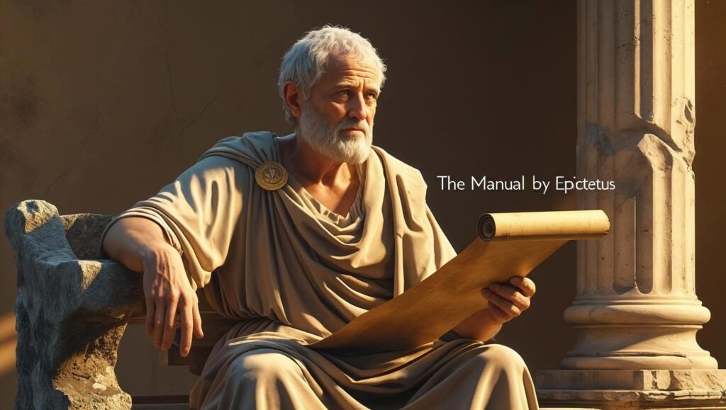 The Manual by Epictetus featured philosopher illustration